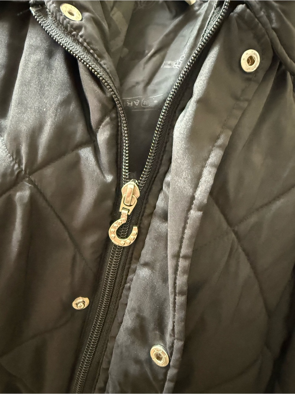 Ariat Women’s M Black Quilted Equestrian Barn Jacket Studded Western - Picture 6 of 6
